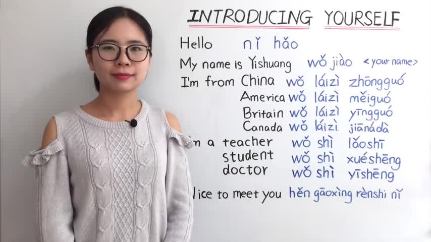 1.自我介绍-Introduce Yourself in Chinese