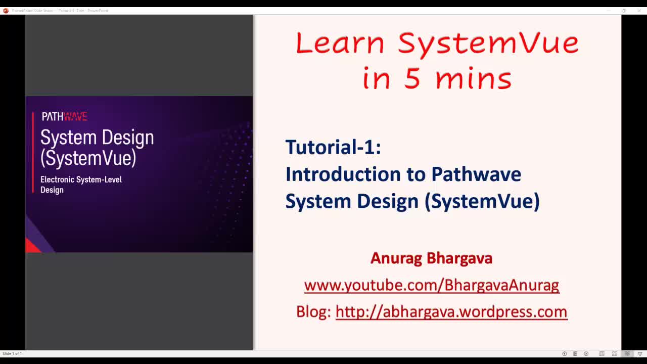 01.Tutorial-1- What is Pathwave System Design (SystemVue)-