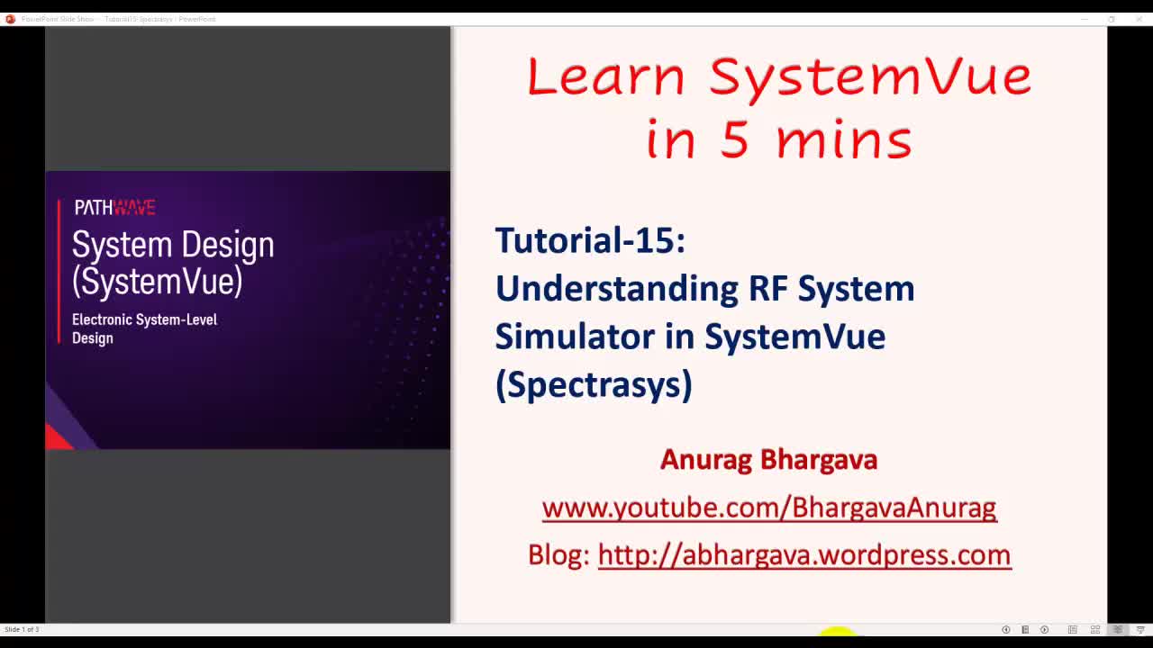 15.Tutorial-15- Intro to RF System Design in SystemVue