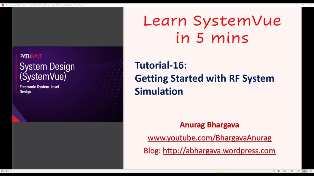 16.Tutorial-16 Getting Started with RF System Simulation