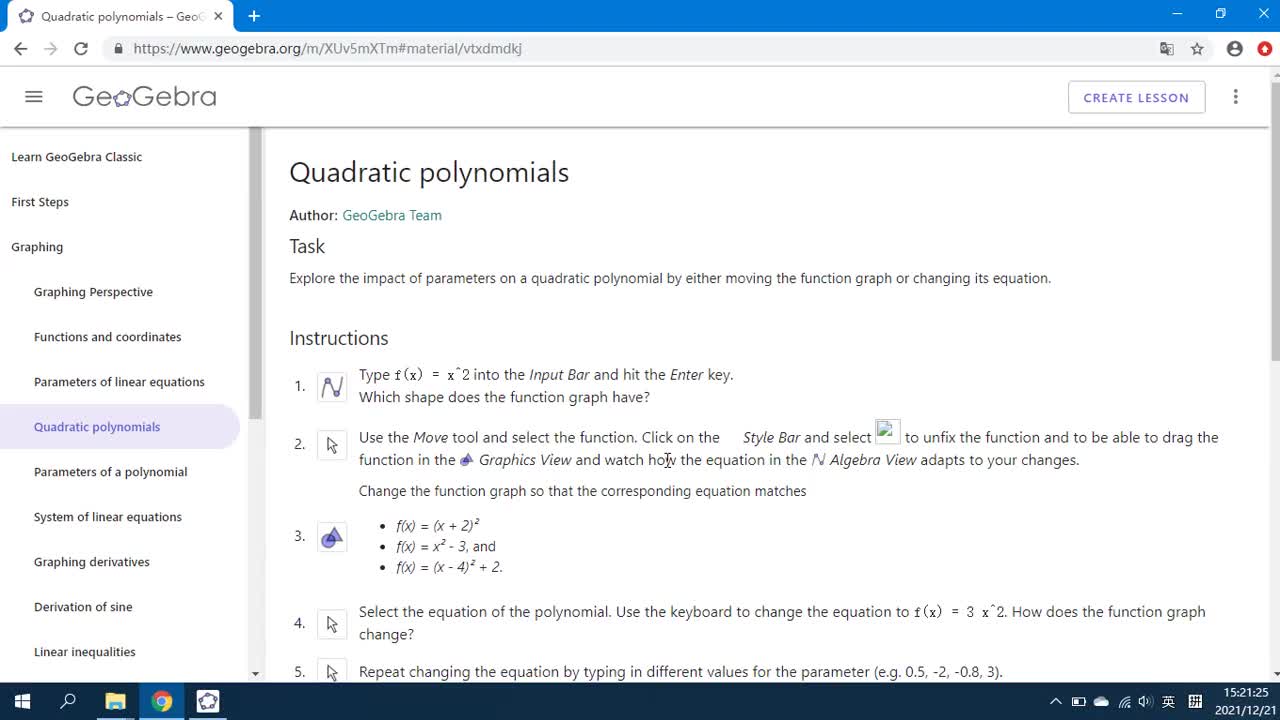 2.4 Quadratic polynomials