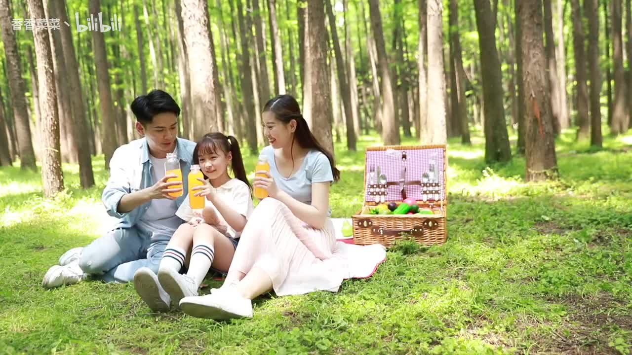 一家人亲子儿童节公园六一大人孩子家庭小孩成长母亲节游玩父亲节