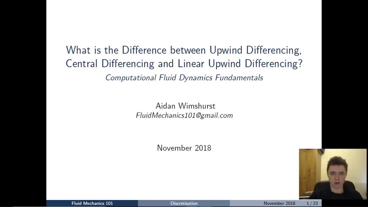 CFD理论13 对流离散格式一阶迎风格式、二阶迎风和中心离散_高清 720P