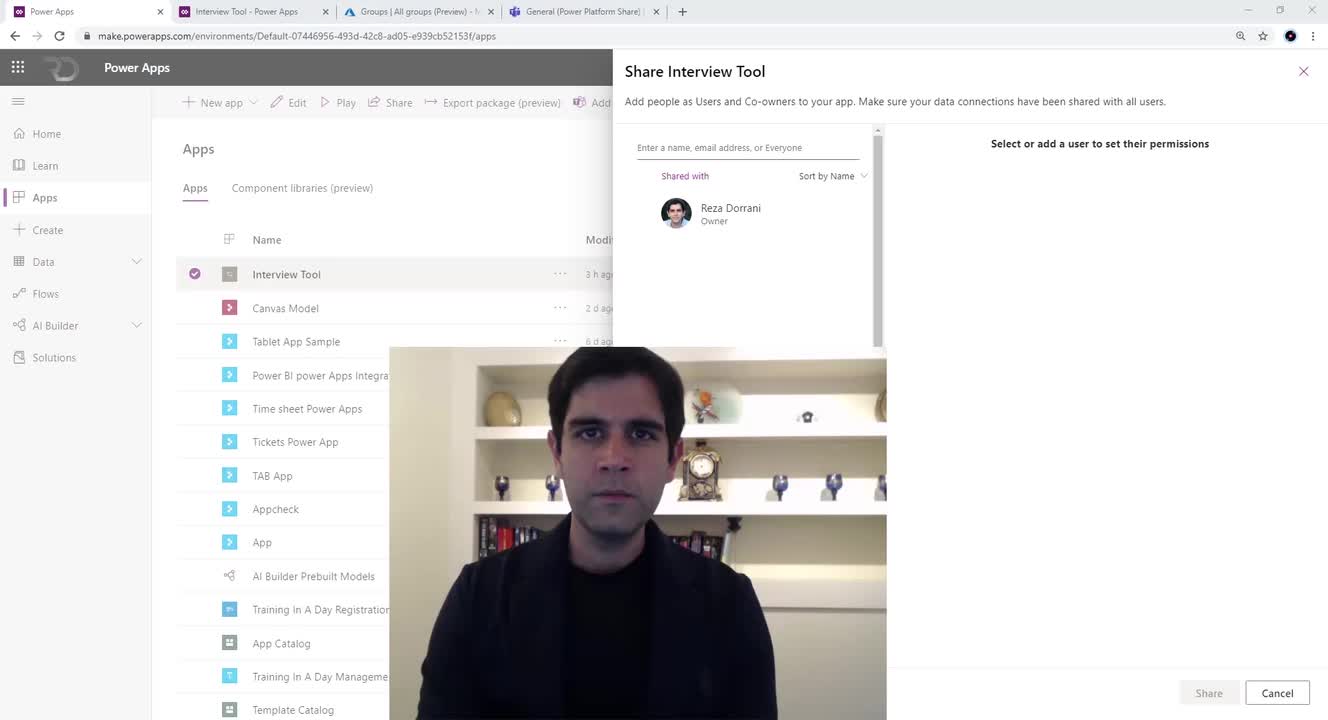 Share Power Apps with Users and Guests