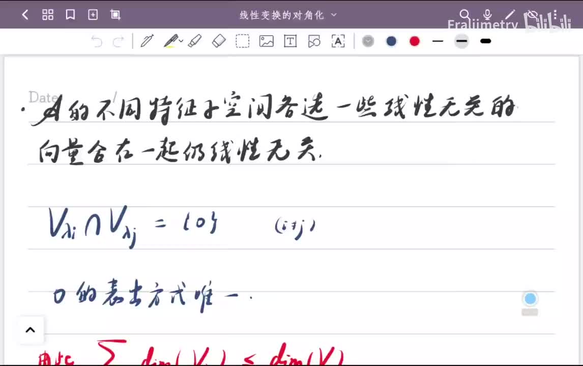 VanderMonte矩阵在特征子空间线性无关性中的应用