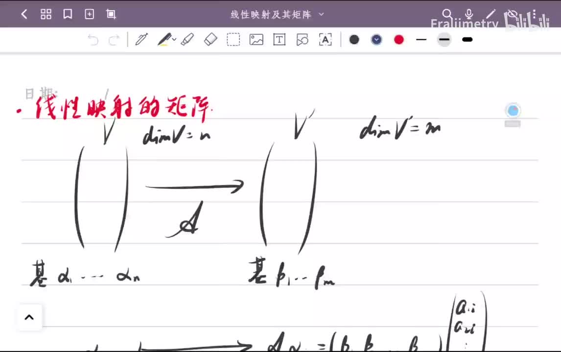 线性映射的矩阵