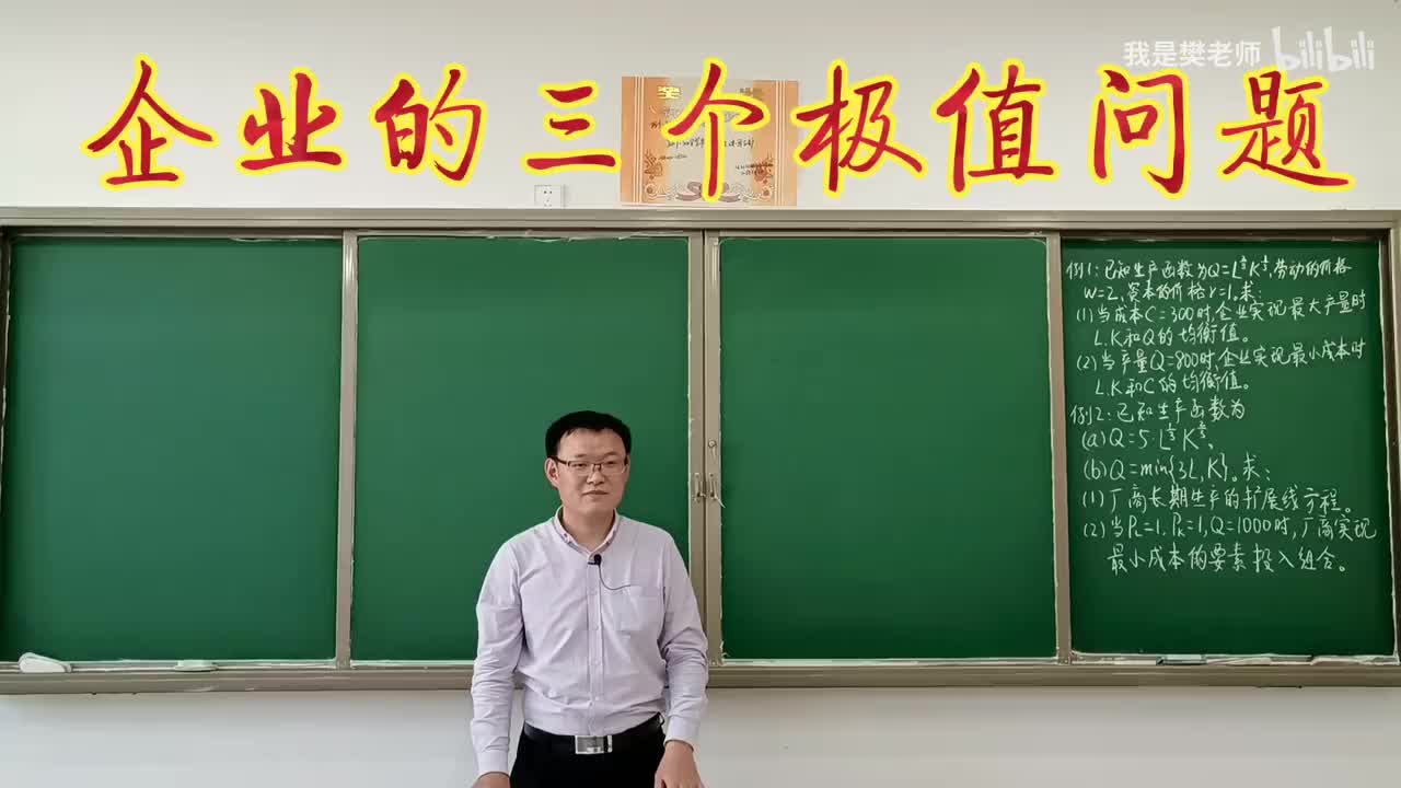 5.2.1企业的三个极值问题