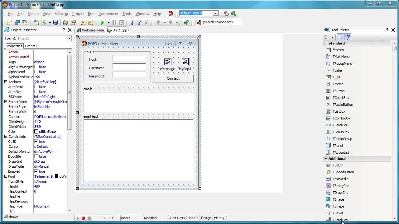 26-C++ Builder - Indy POP3 (receive e-mails)
