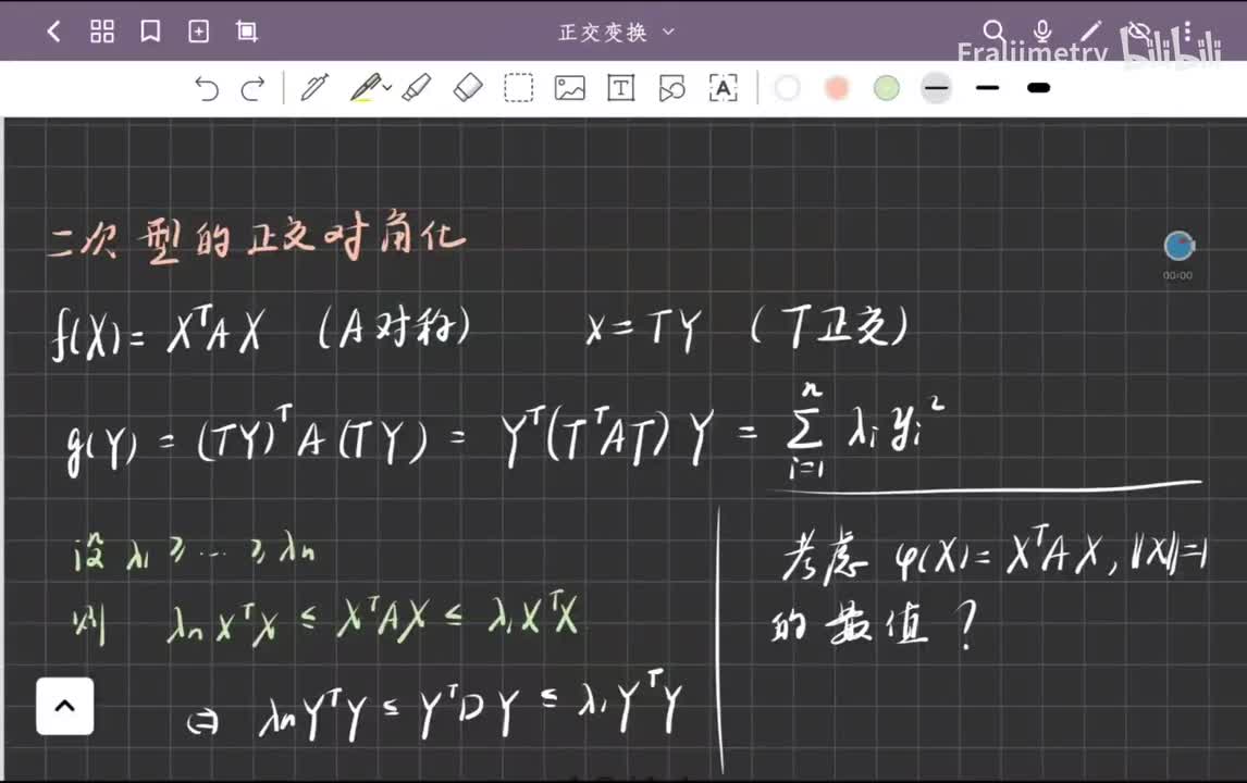 二次型的正交对角化