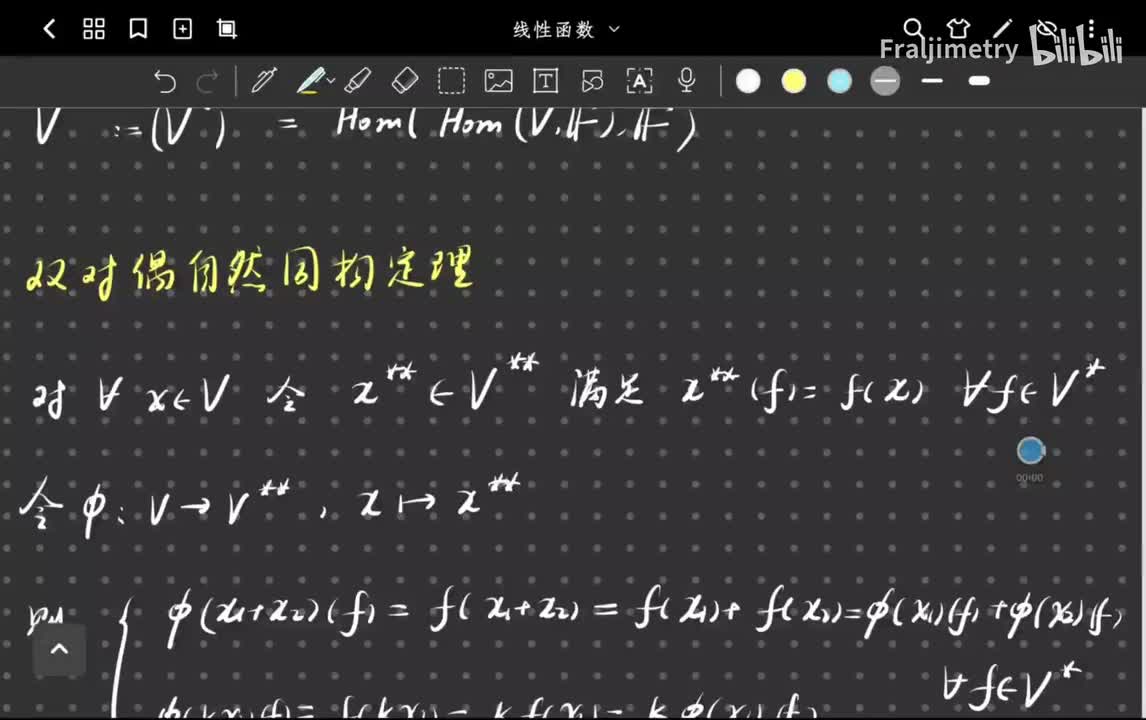 双重对偶空间与双对偶自然同构