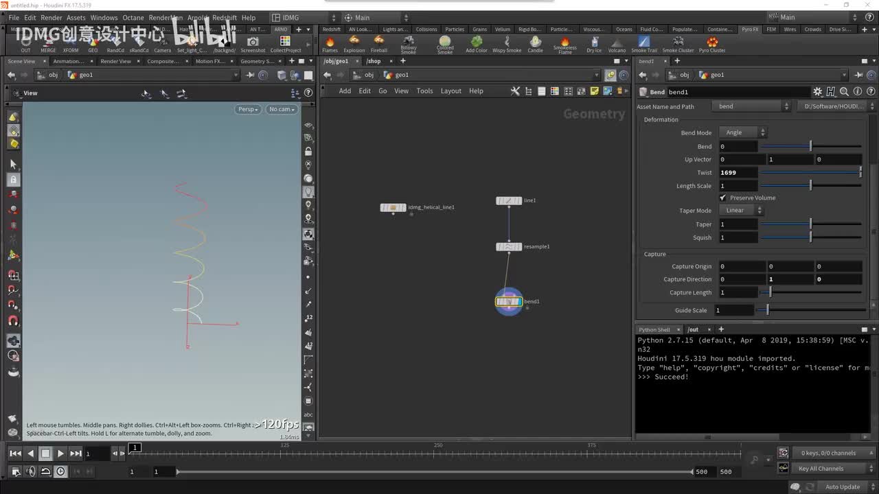 day59.vex实现螺旋线