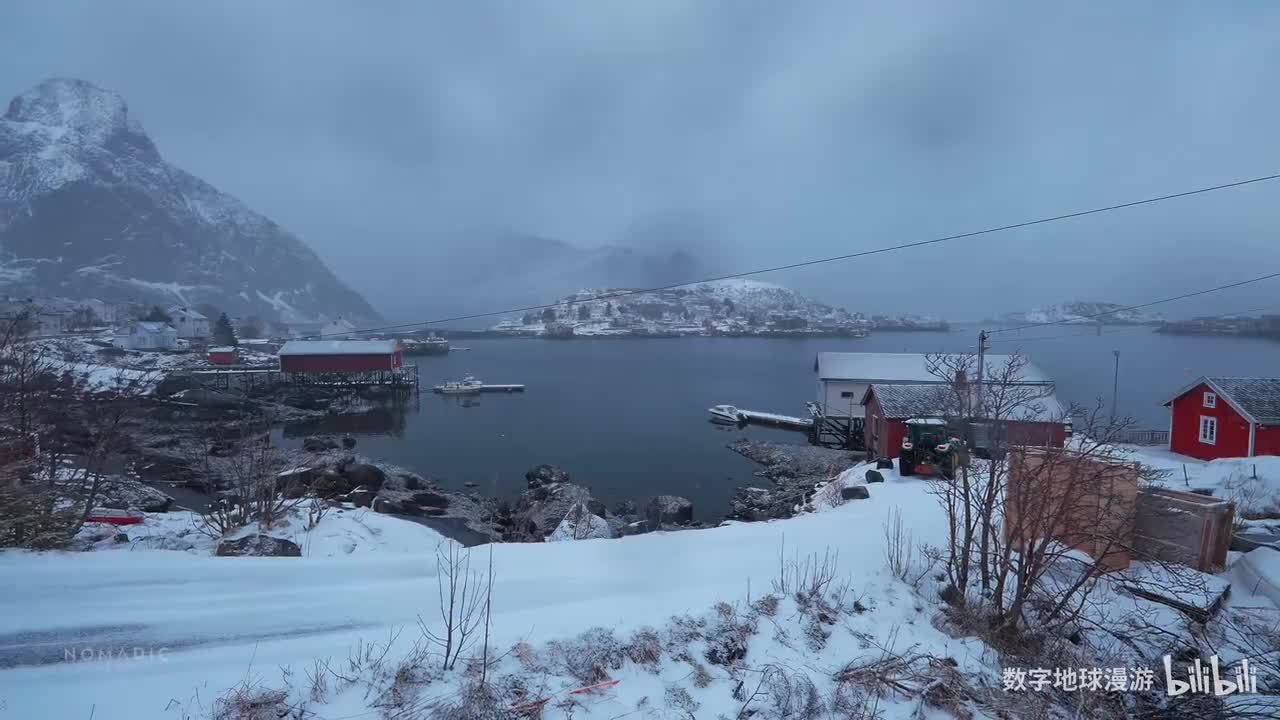 12. Morning Snowfall Walk in Reine, Lofoten, Norway 4k-00.15.39.874-00.31.19.748