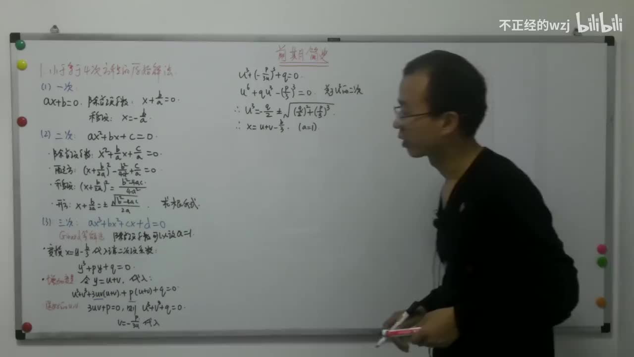 8前期简史：小于5次方程原始解法-四次