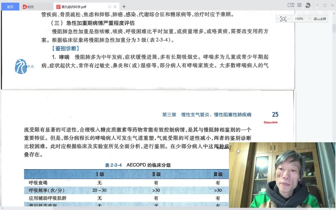 第一篇、呼吸疾病、第三章、COPD四、鉴别诊断、并发症和治疗、这个病的核心问题之一哦