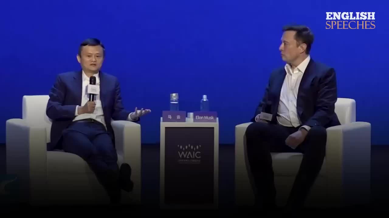 ENGLISH SPEECH ELON MUSK & JACK MA Elon Musk & Jack Ma Billionaires Debate (Eng