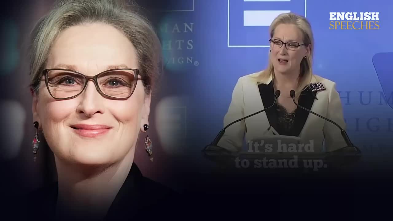 ENGLISH SPEECH MERYL STREEP Stand Up and Speak Up (English Subtitles)