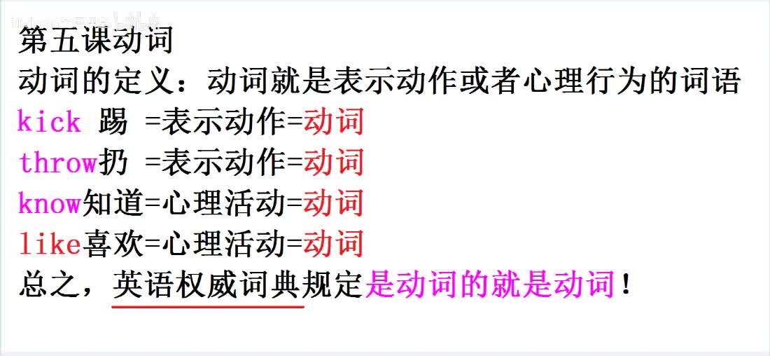 【课后梳理】动词核心内容