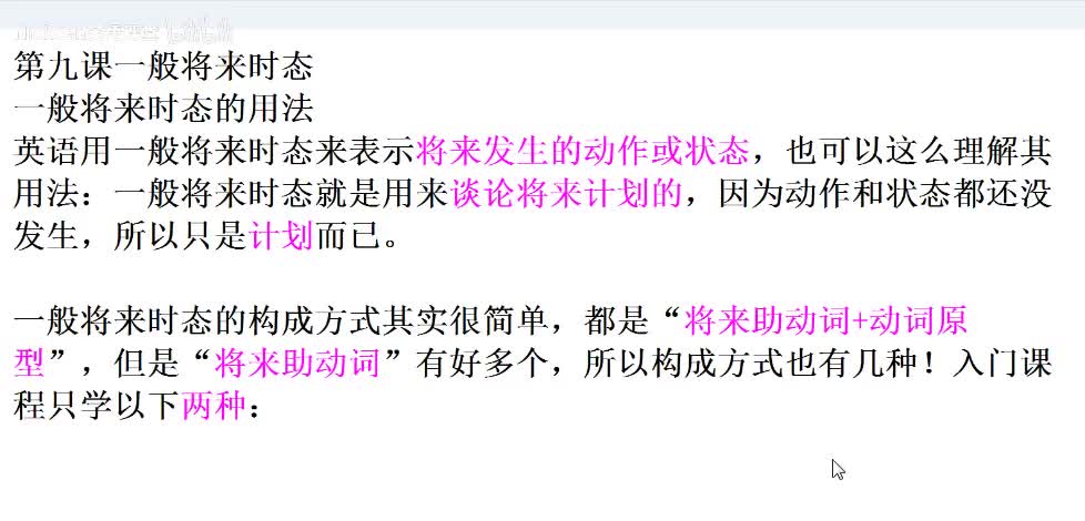 【课后梳理】一般将来时态核心内容