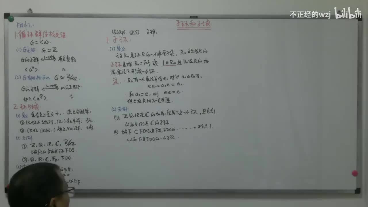 120子环和子域：子环-判定、任意交