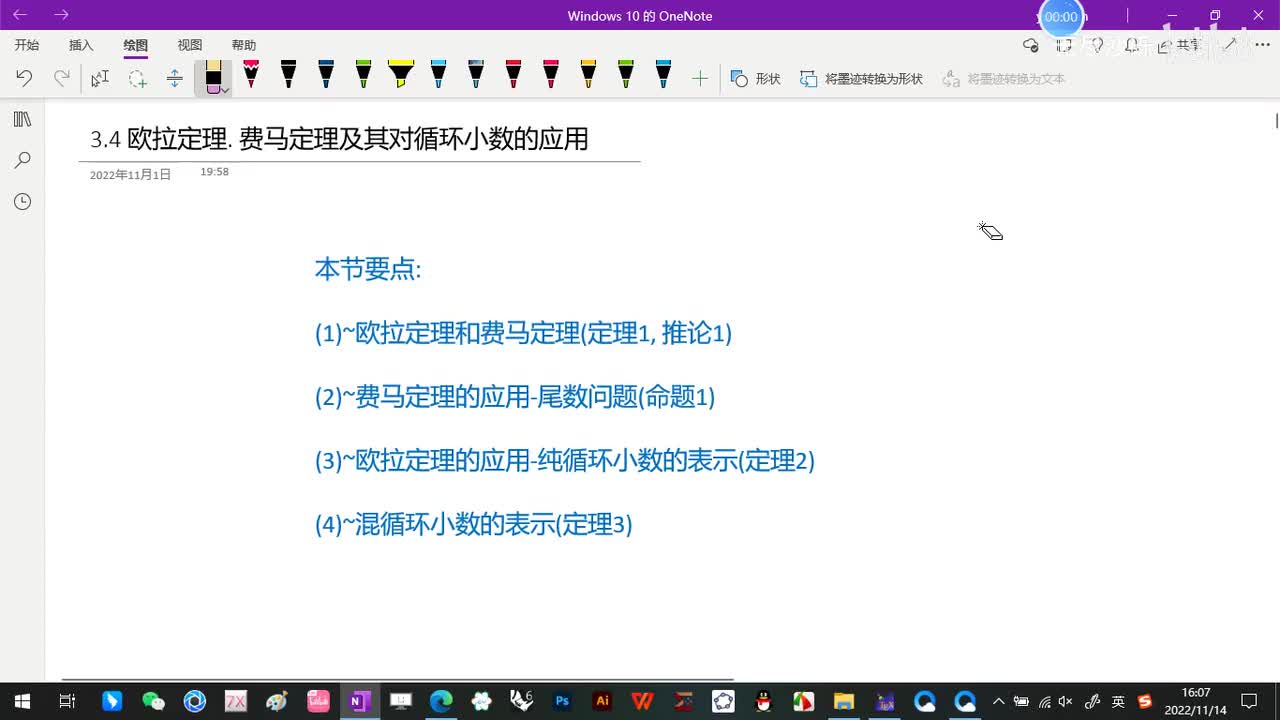 3.4-欧拉定理费马定理及其应用-0-本节要点-(初等数论-闵嗣鹤-第四版)