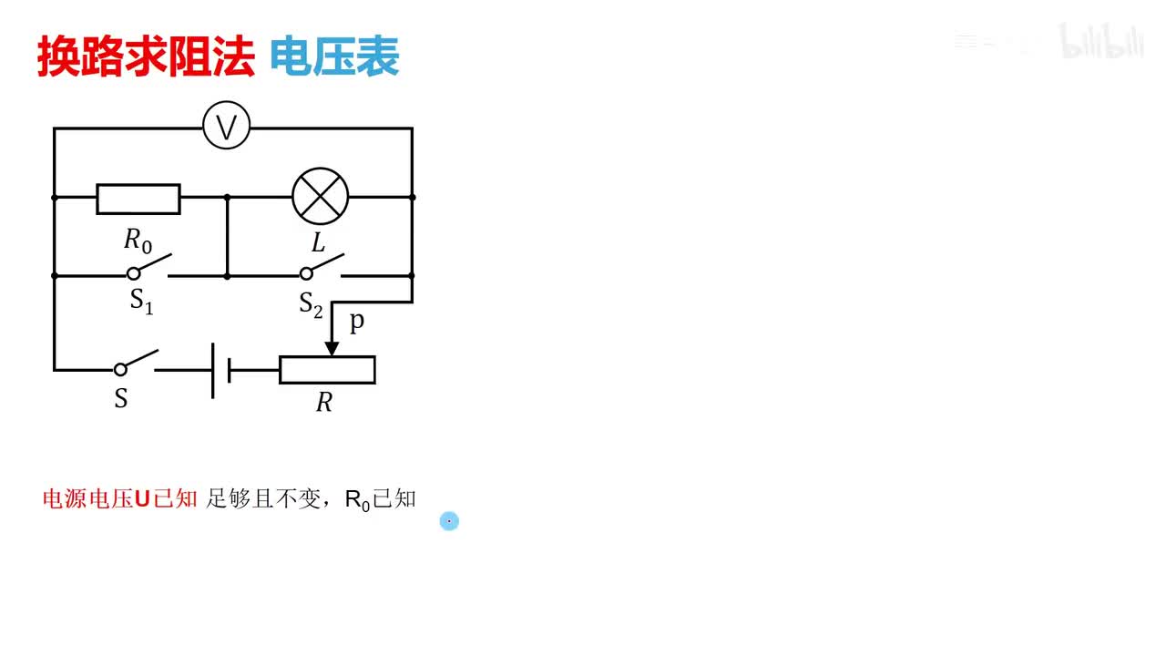 18.3.2特殊法测功率-换路求阻法-电压表