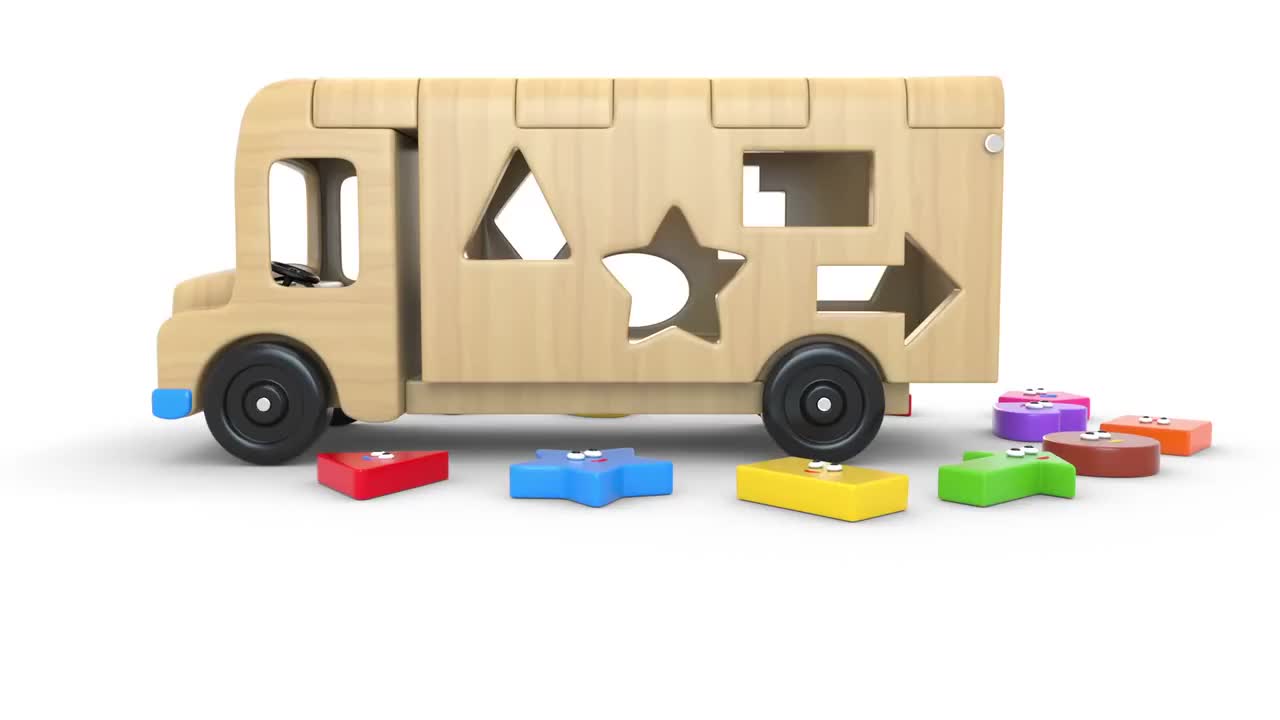 Learn Shapes with Wooden Truck Toy