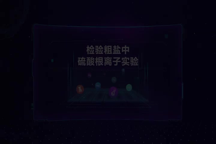 检验粗盐中硫酸根离子实验