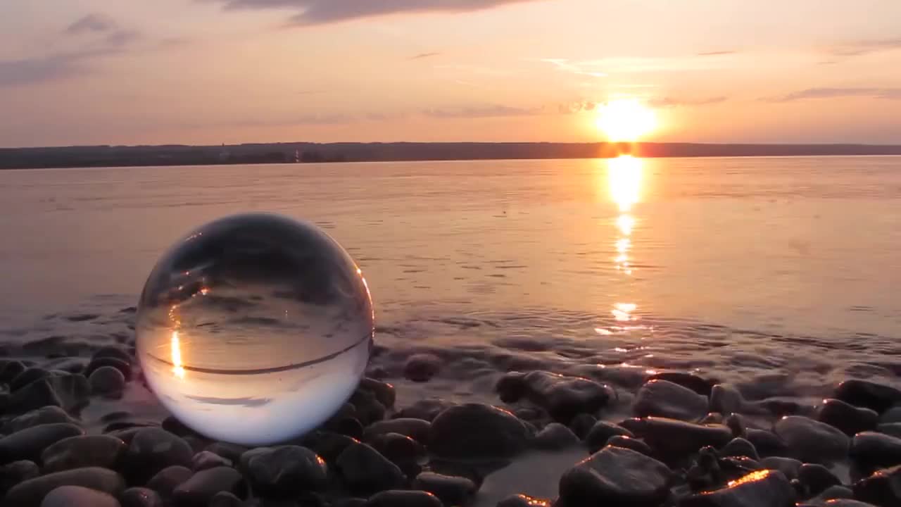 Glass Ball By The Shore