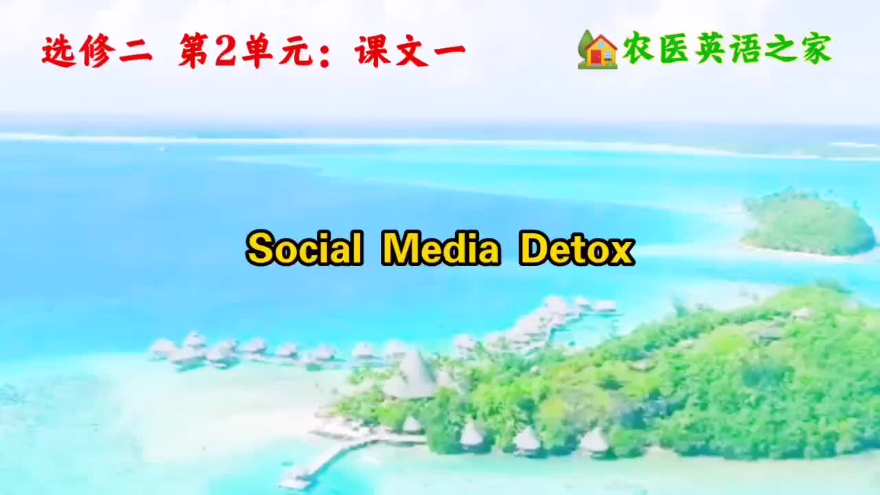 第二单元：Social Media Detox
