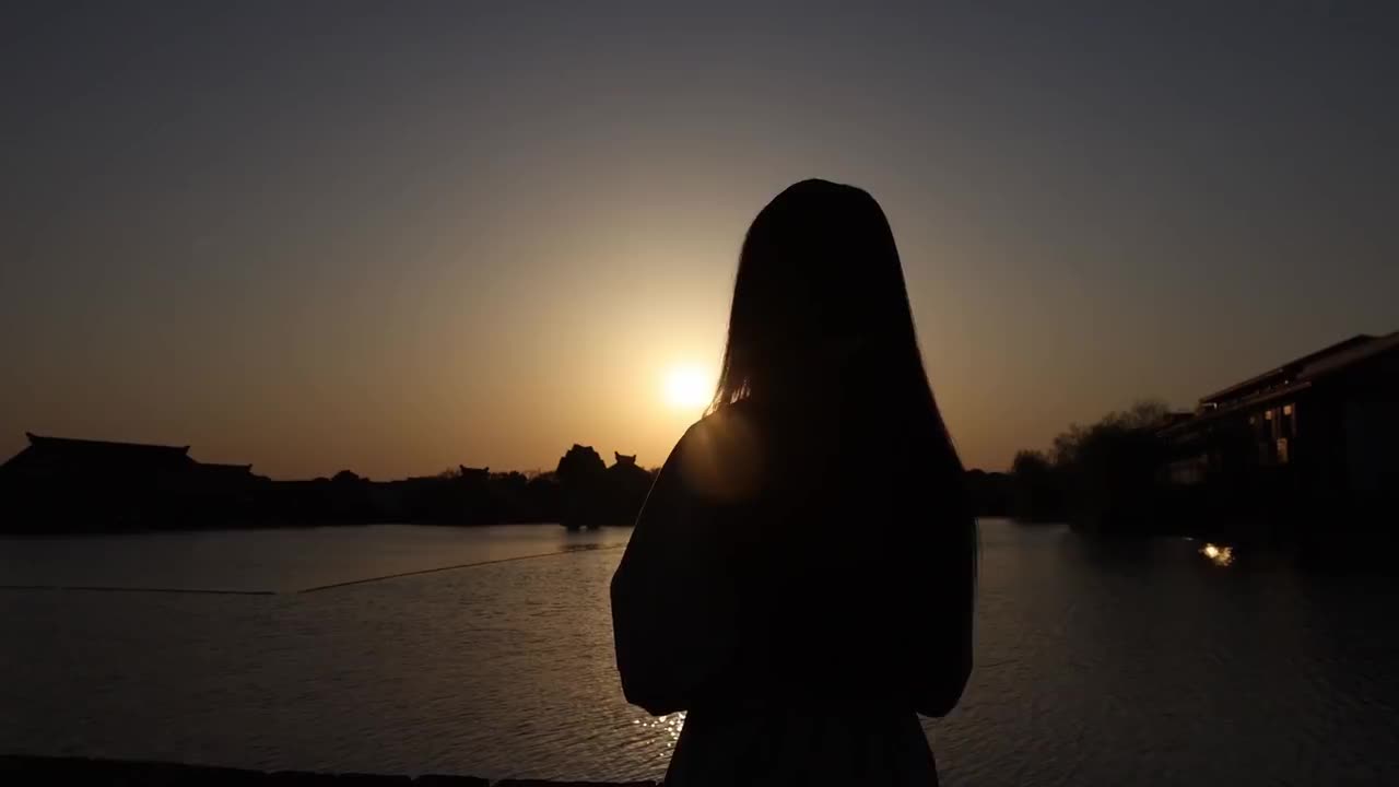 520情人节阳光希望人物剪影合集