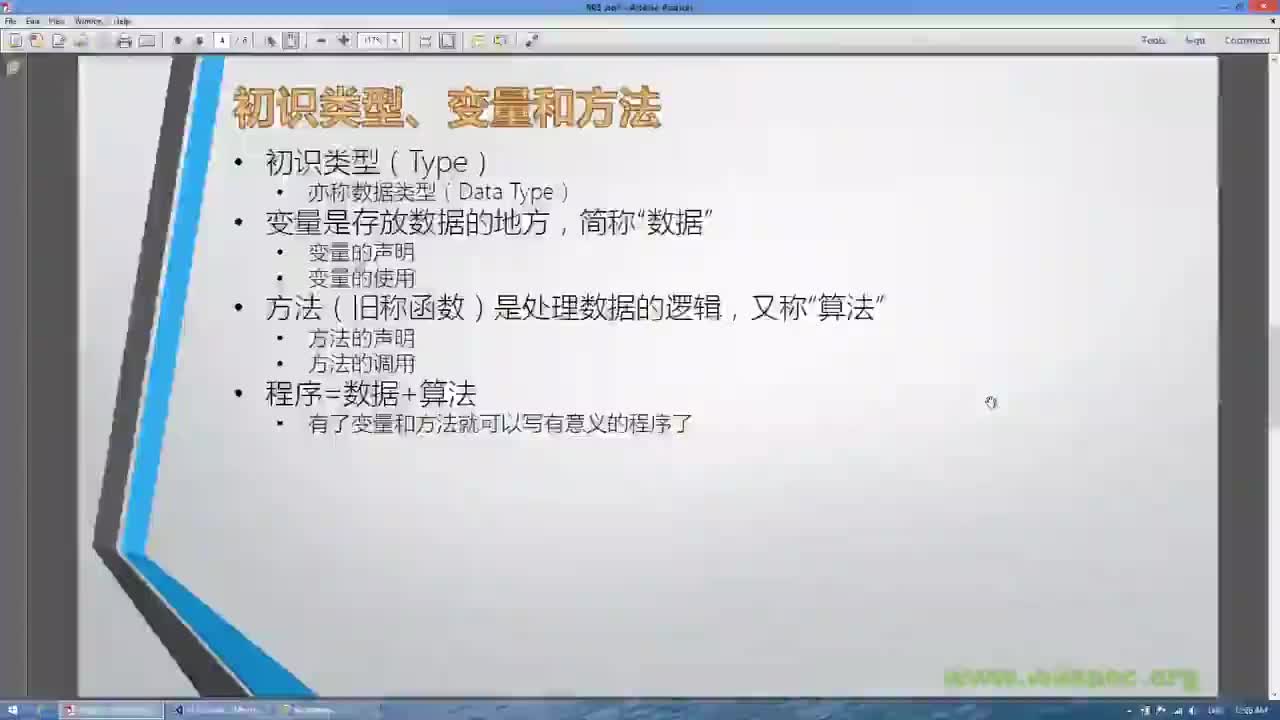 C05S02-程序和语言基本元素-P02-程序数据算法-D01-类型-变量和方法