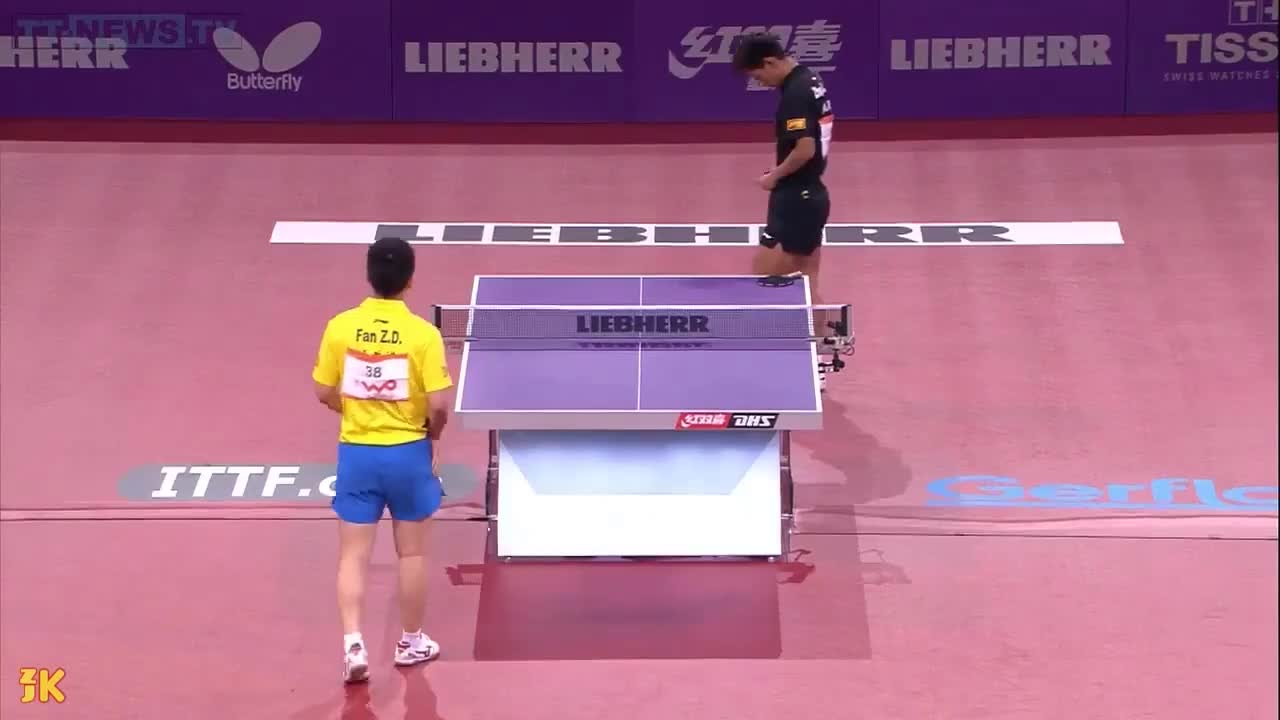 20130517【巴黎世乒赛】男单第三轮：张继科vs 樊振东(Set 1)