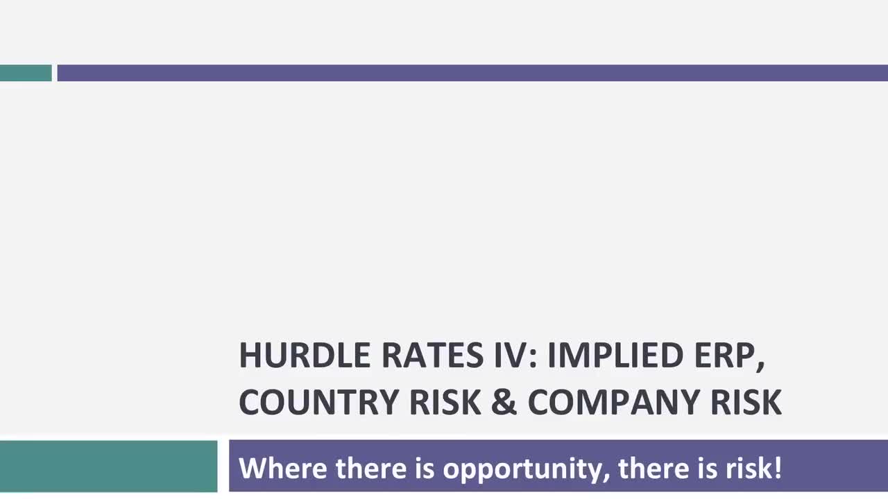 [P08]Session 7_ Estimating Hurdle Rates - Implied ERP, Country Risk and Company