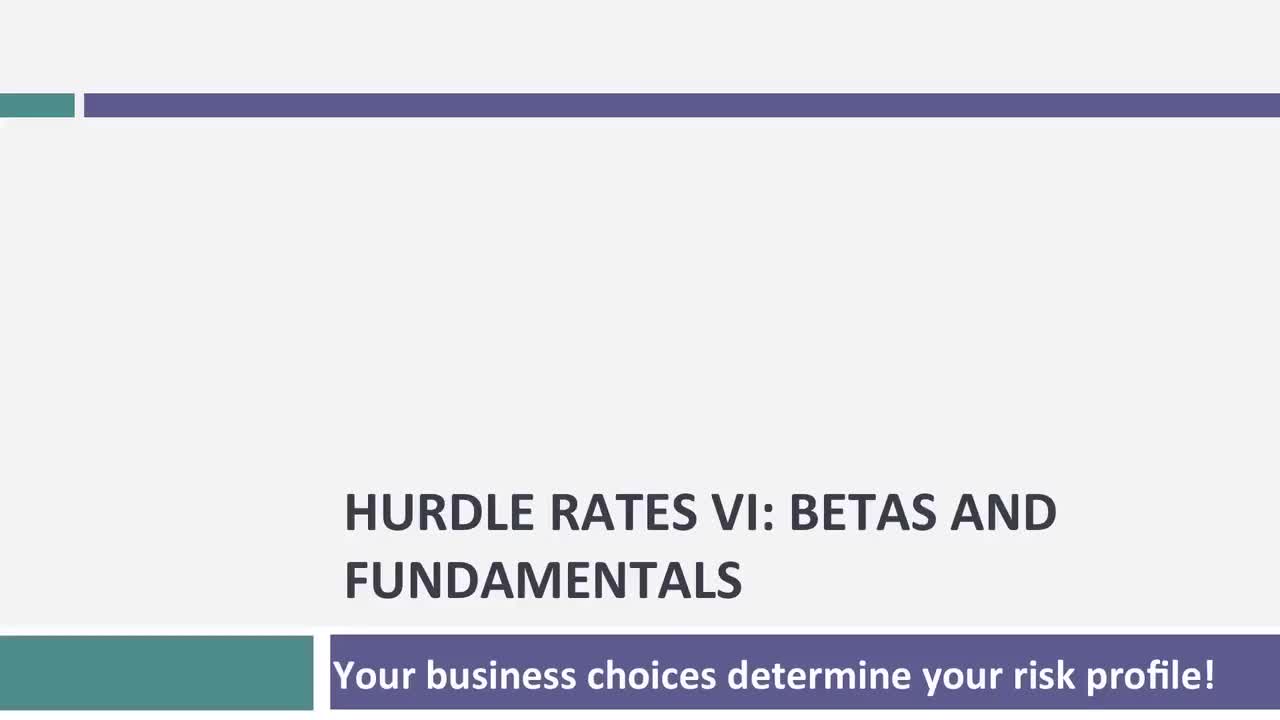 [P10]Session 9_ Estimating Hurdle Rates - Betas and Fundamentals
