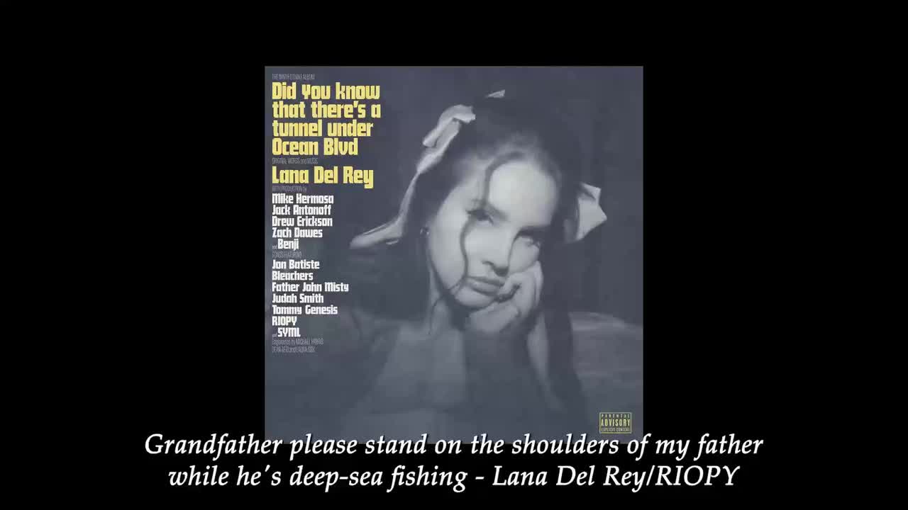 Grandfather please stand on the shoulders of my father while he's deep-sea fishi