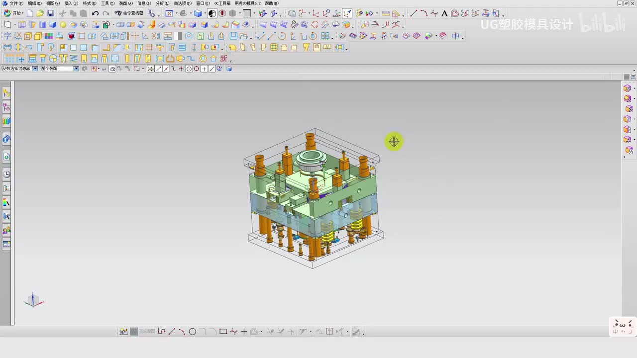 UG注塑模具设计：三板模拉票胶塞的设计、整套模具的完成