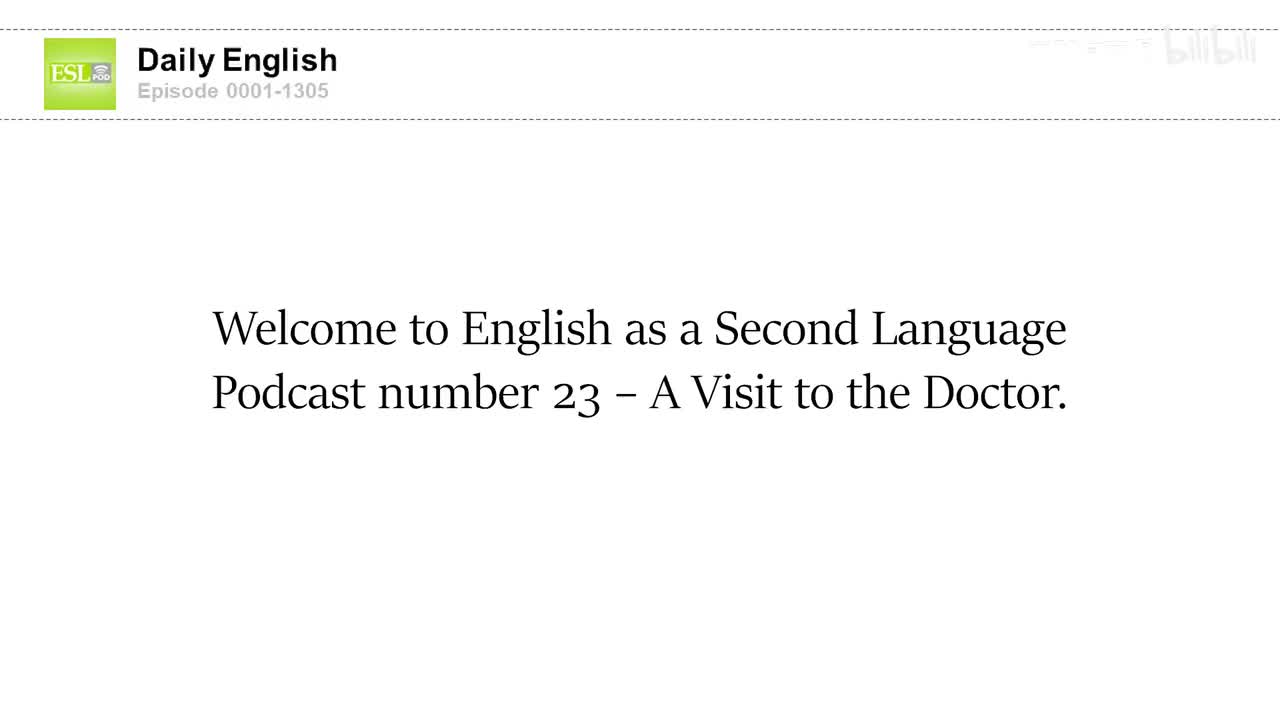 0023 A Visit to the Doctor