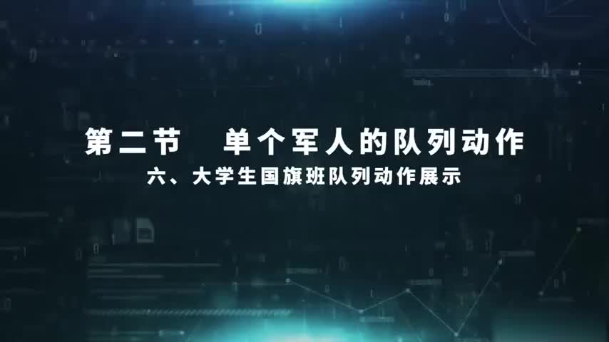 2.2.6 大学生国旗班队列动作展示