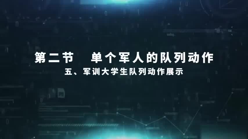 2.2.5 军训大学生队列动作展示