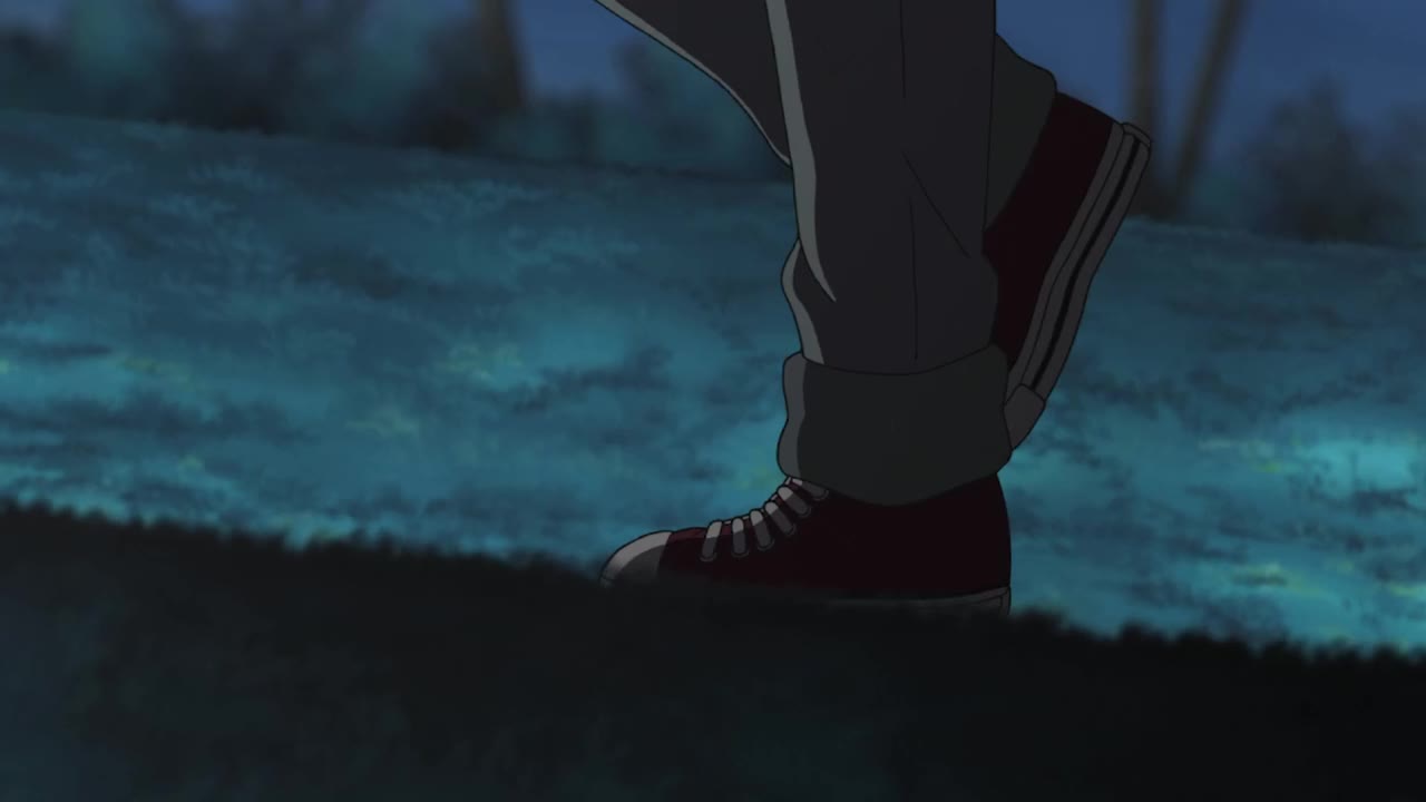 4.夜 脚镜头 走路