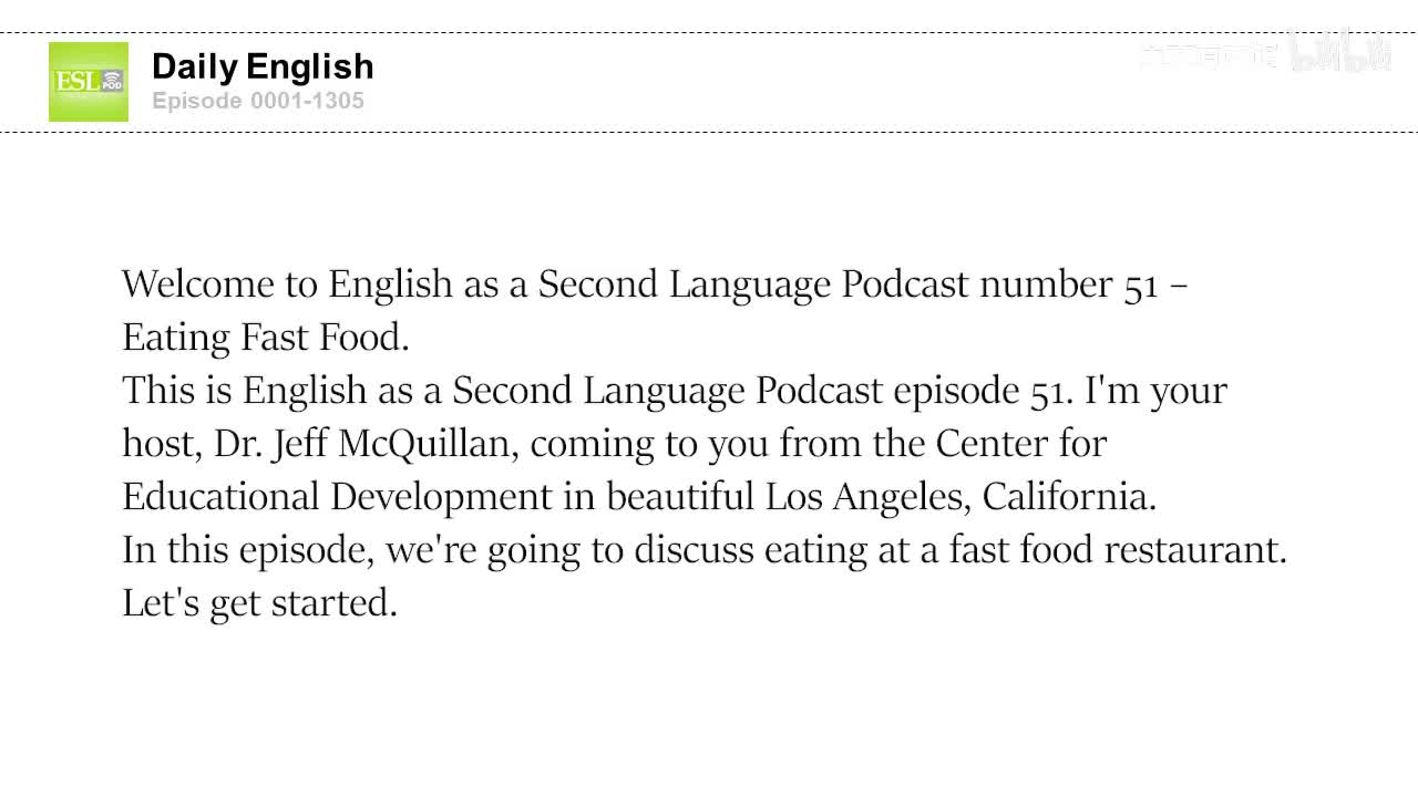 0051 Eating Fast Food