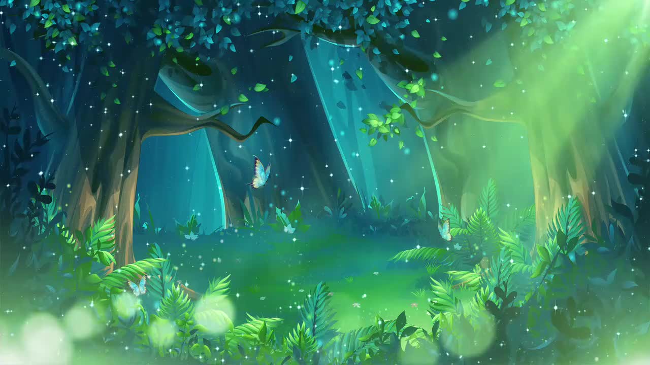 26.绿色森林唯美LED背景视频素材