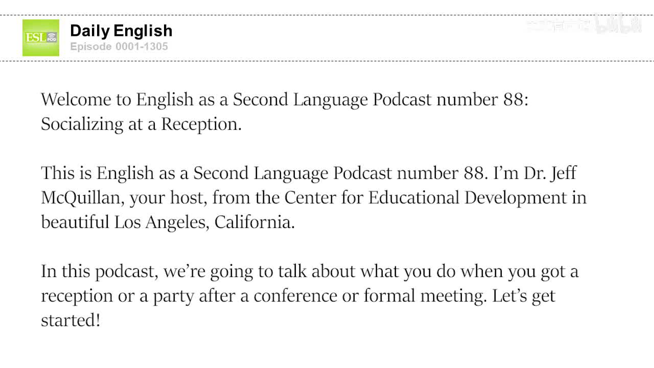 0088 Socializing at a Reception