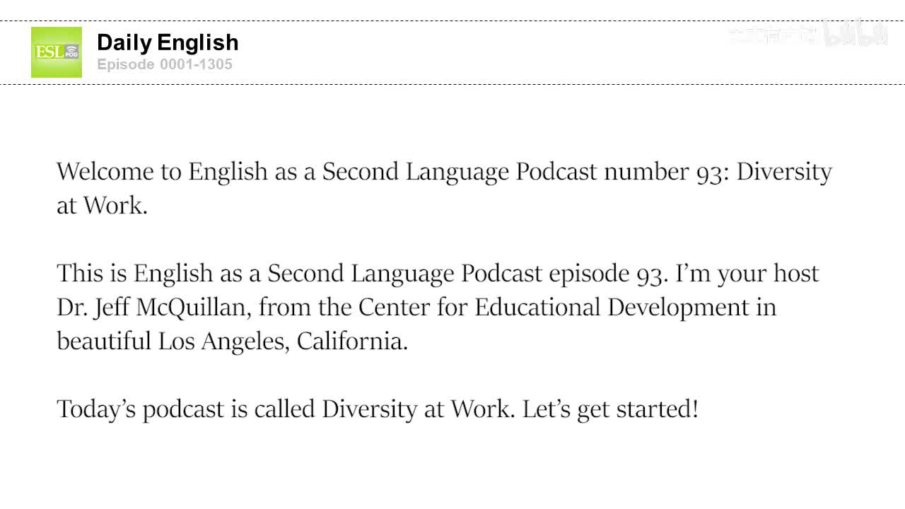 0093 Diversity at Work