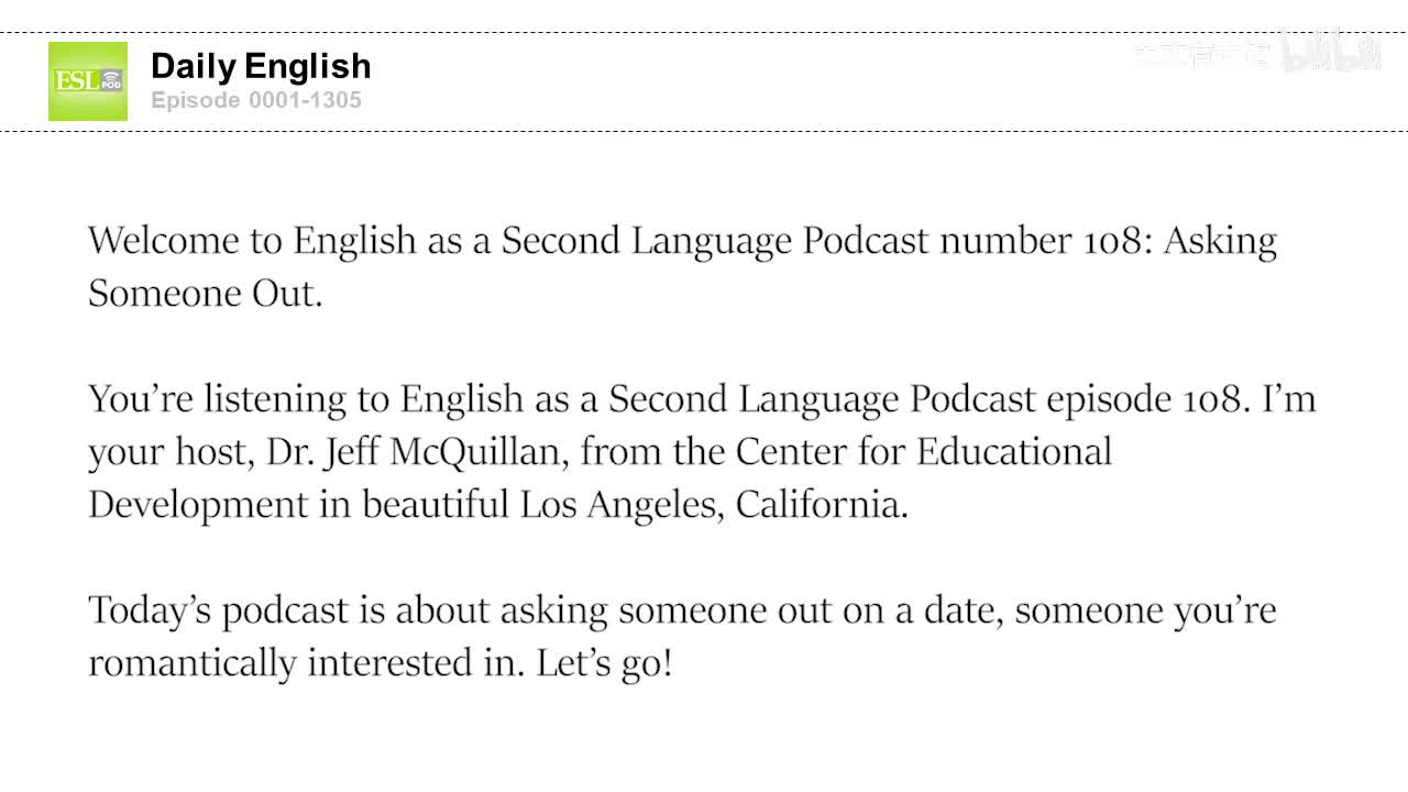 0108 Asking Someone Out