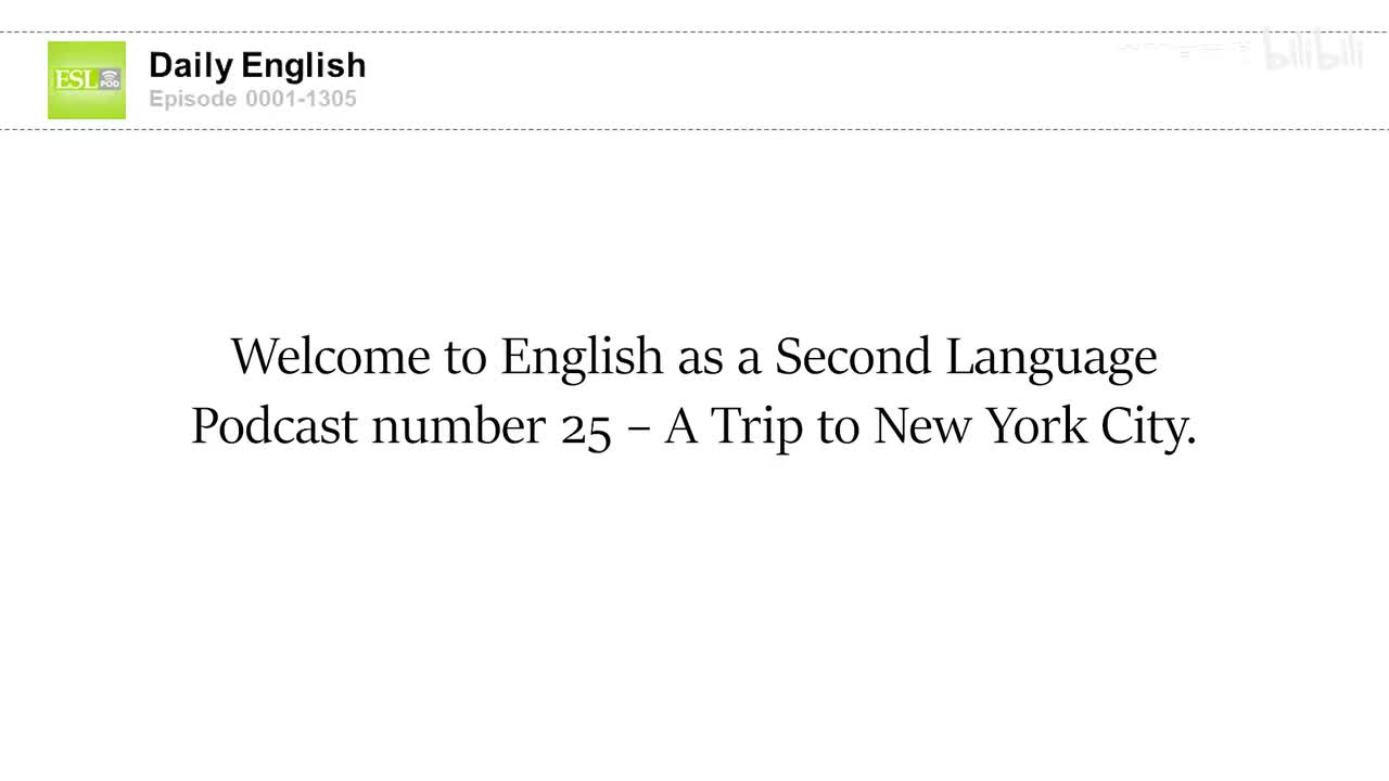 0025 A Trip to New York City