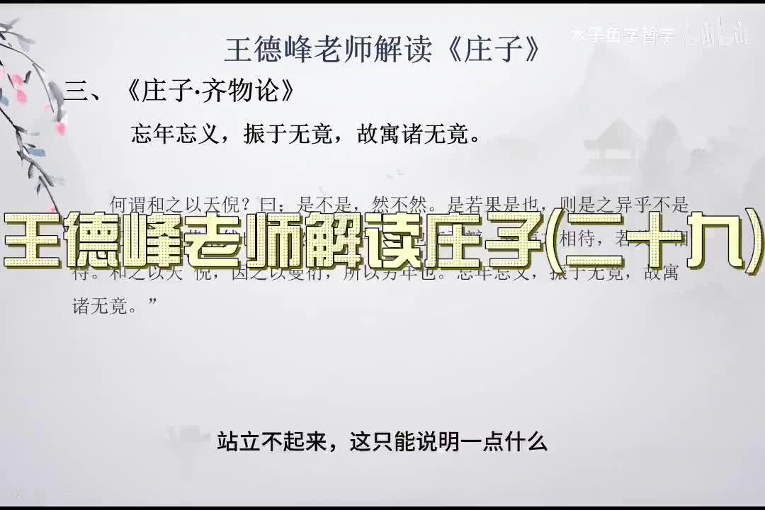 P29王德峰老师解读《庄子》1080P 高清（字幕版）