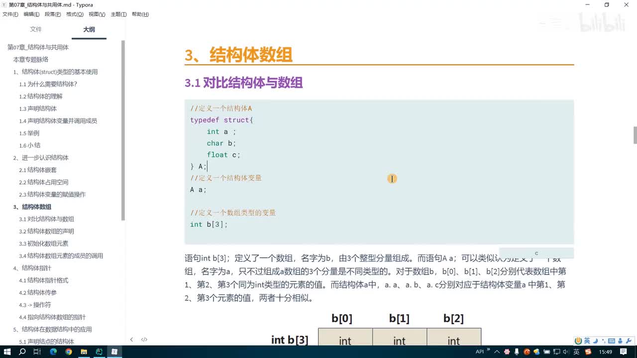 106.结构体数组的理解
