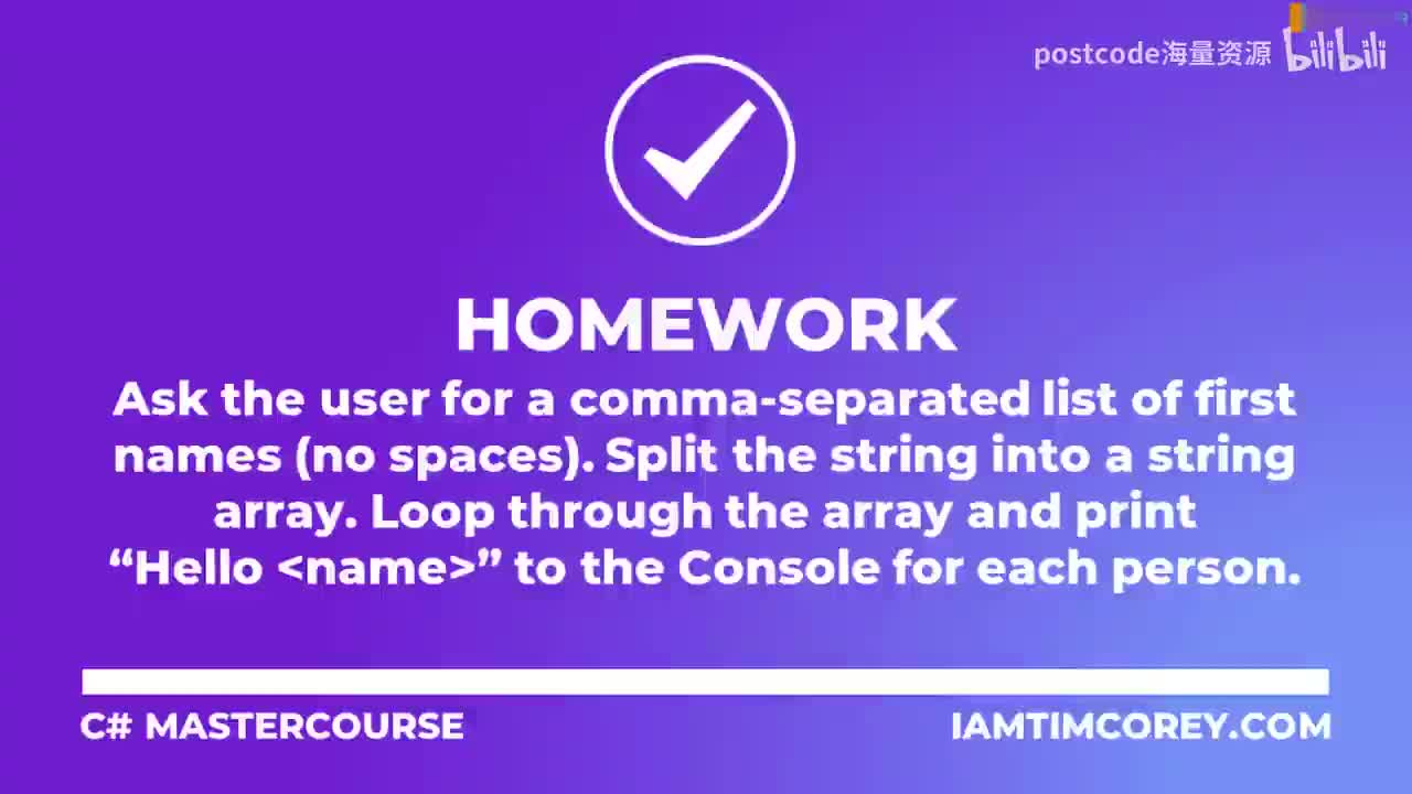 8.11. 作业 - For循环 + Homework - For Loops