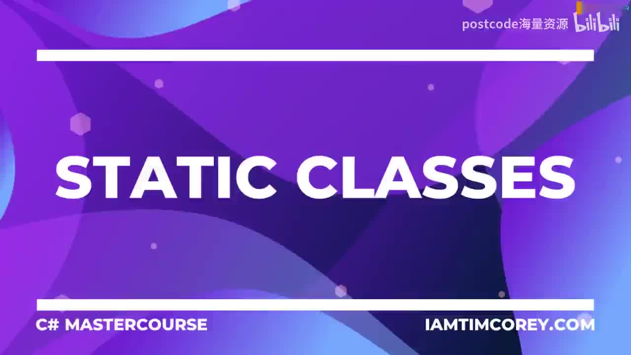 16.1. 静态类 + Static Classes